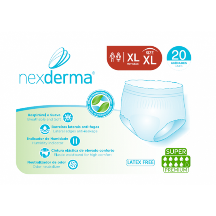 NEXDERMA ΒΡΑΚΑΚΙ ΕΝΗΛΙΚΩΝ X-LARGE No4 20ΤΕΜ