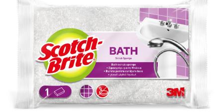 ΣΦΟΥΓΓΑΡΙ SCOTCH BRITE ΛΕΥΚΟ-ΡΟΖ BATH